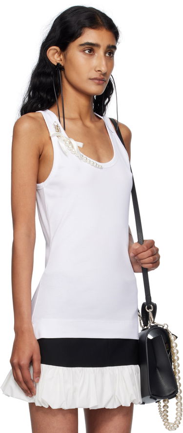 Tankkitoppi Simone Rocha Simone Rocha Pearl Chain Tank Top Musta | 5375B 0553, 4