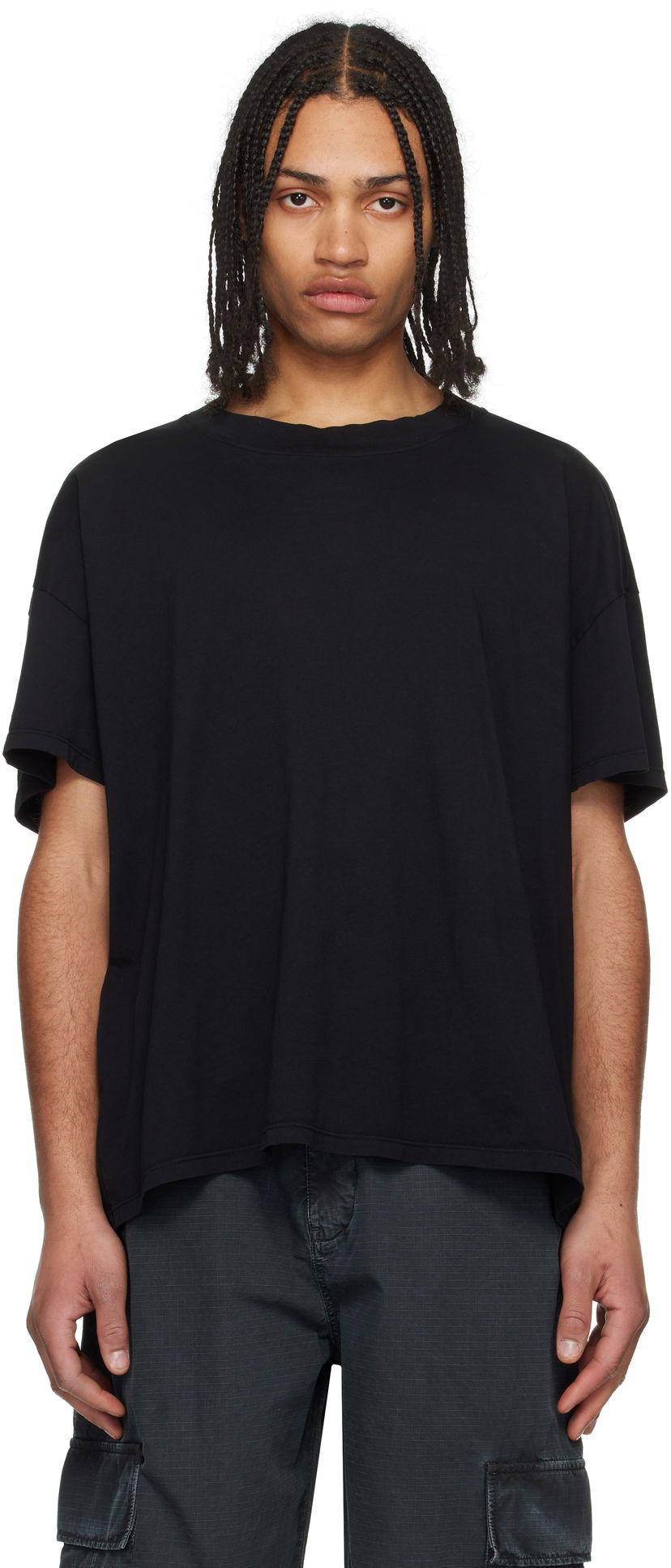 T-paita LES TIEN Les Tien Oversized T-Shirt Musta | CJ-2094