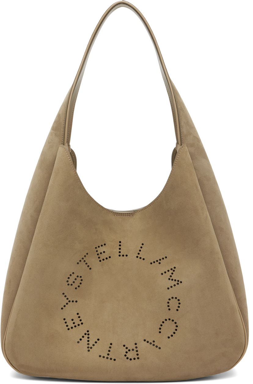 Kangaskassi Stella McCartney Stella McCartney Faux-Suede Logo Tote Beige | 7B0102WP0590