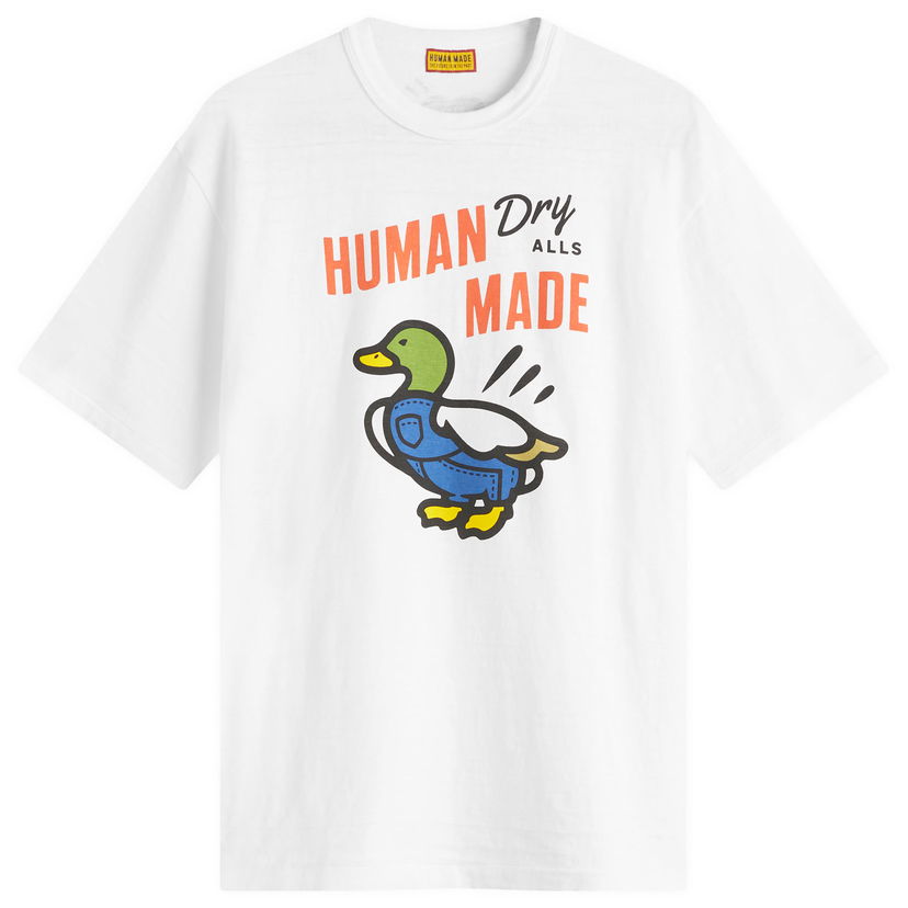 T-paita Human Made Human Made Duck Overalls Graphic T-Shirt, Size Large Valkoinen | HM29TE006-WHT