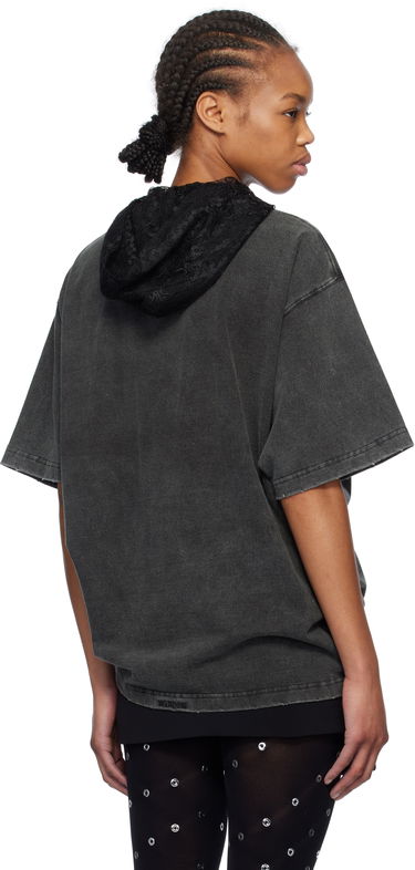 T-paita We11done We11done Heart Cross Graphic Hooded T-Shirt Harmaa | WD-TH0-25-842-U-BK, 2