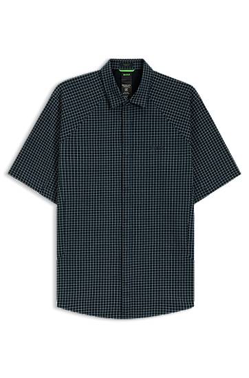 Paita BOSS Regular-Fit Knitted Piqué Shirt Tummansininen | 50544851