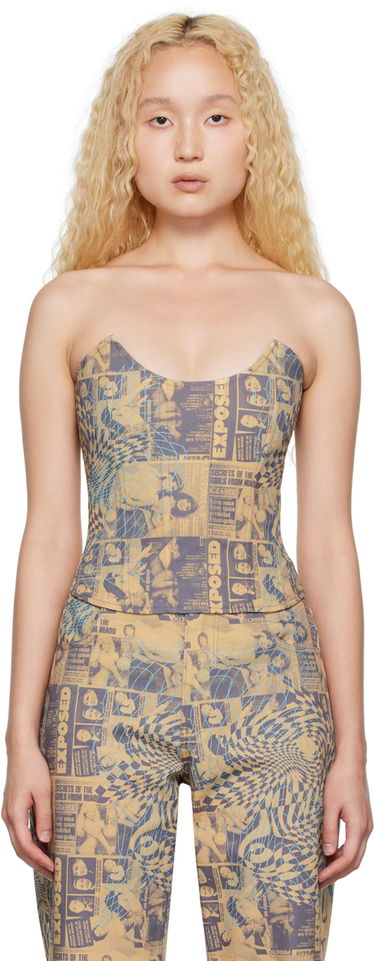 Tankkitoppi Miaou Miaou Leia Printed Tank Top Beige | 7010-CL-WNT, 0