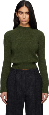 Dries Van Noten Fitted Mock Neck Knit Sweater