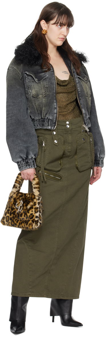 Hame Blumarine Embroidered Maxi Skirt Vihreä | P422J108A, 3