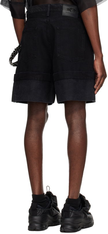 Shortsit Simone Rocha Simone Rocha Wide Leg Puddle Denim Shorts Musta | 4138B 1239, 2