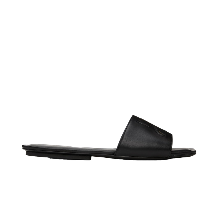 Tennarit ja kengät Courrèges 'AC' Leather Slide Sandals Musta | 124SSD003CR0052
