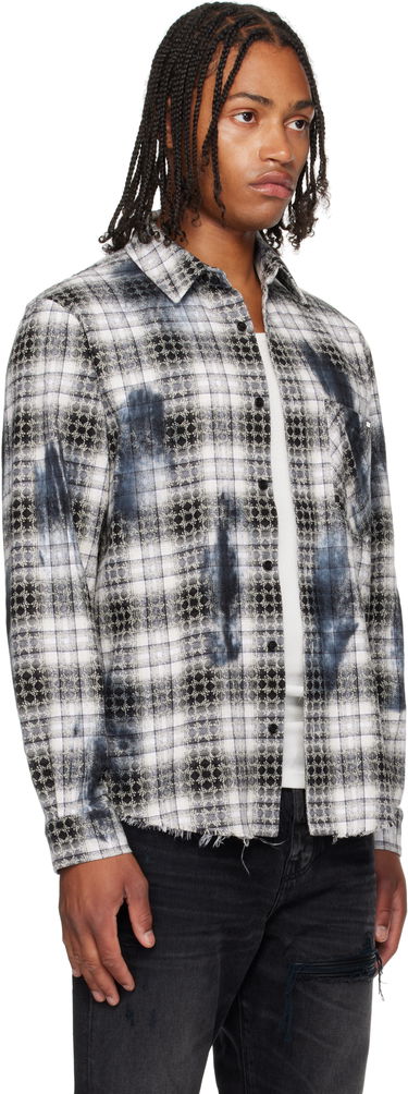 Paita AMIRI MA Quad Bleach Distressed Plaid Flannel Shirt Monivärinen | AMSTFL1014, 4