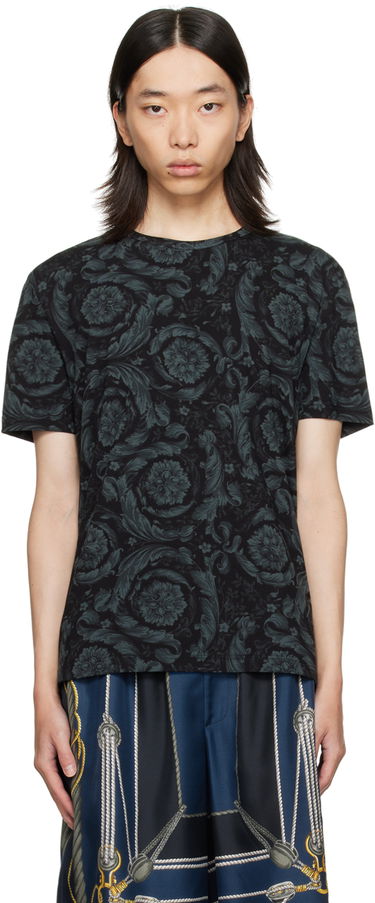 T-paita Versace Barocco Print T-Shirt Musta | 1000959_1A11188, 0