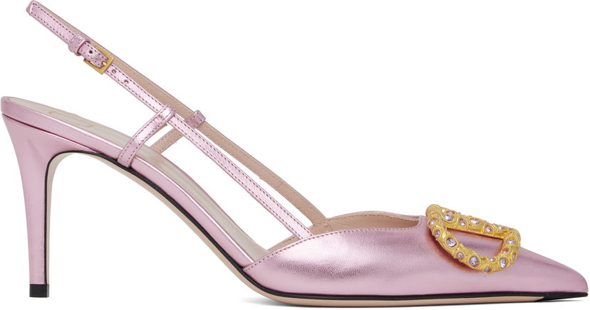 Tennarit ja kengät Valentino Valentino Garavani VLogo Signature Slingback Heels Vaaleanpunainen | 6W2S0R01LUY