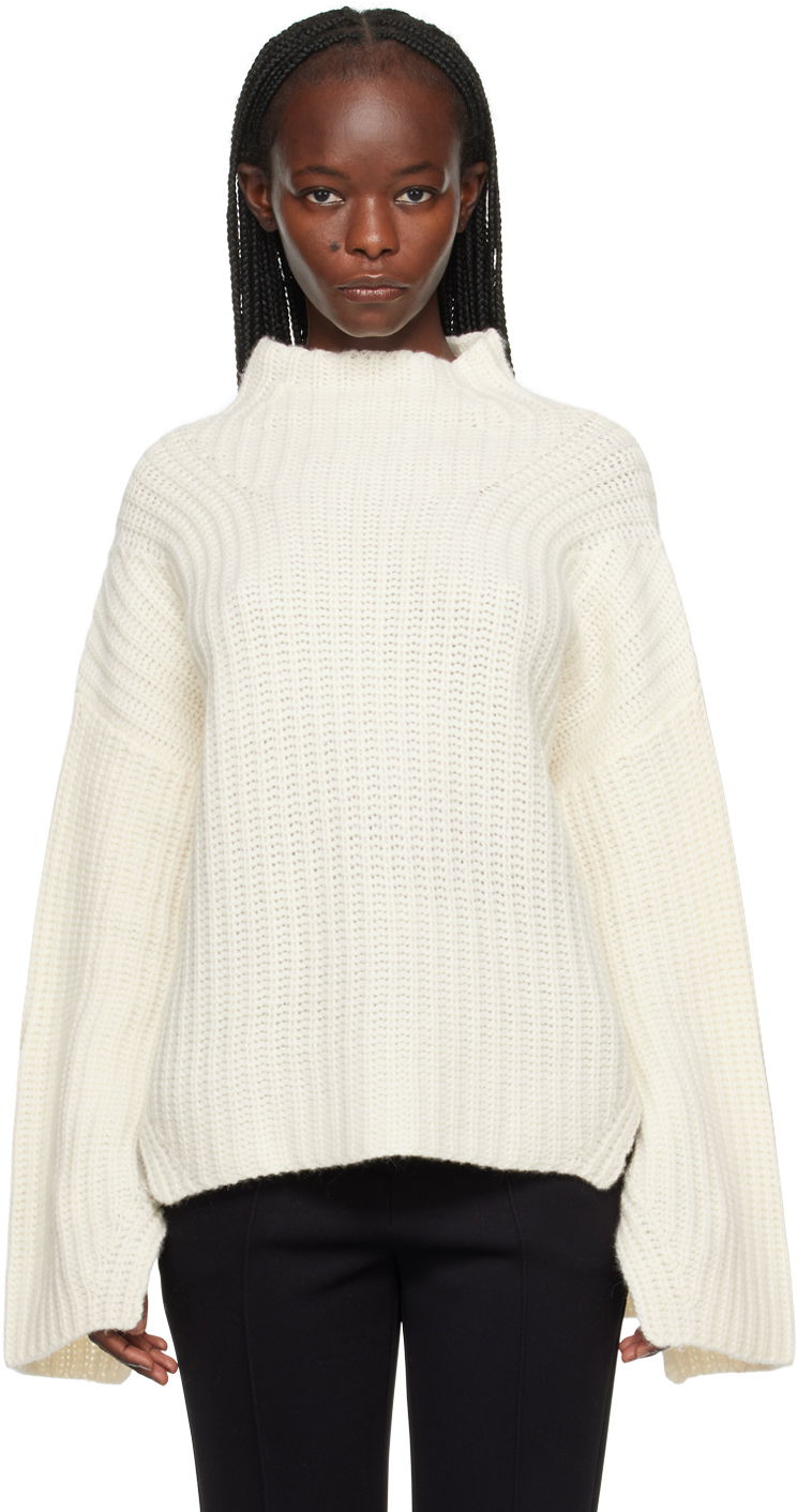 Villapaita Loulou de Saison Loulou de Saison Bera Turtleneck Sweater Valkoinen | BERA