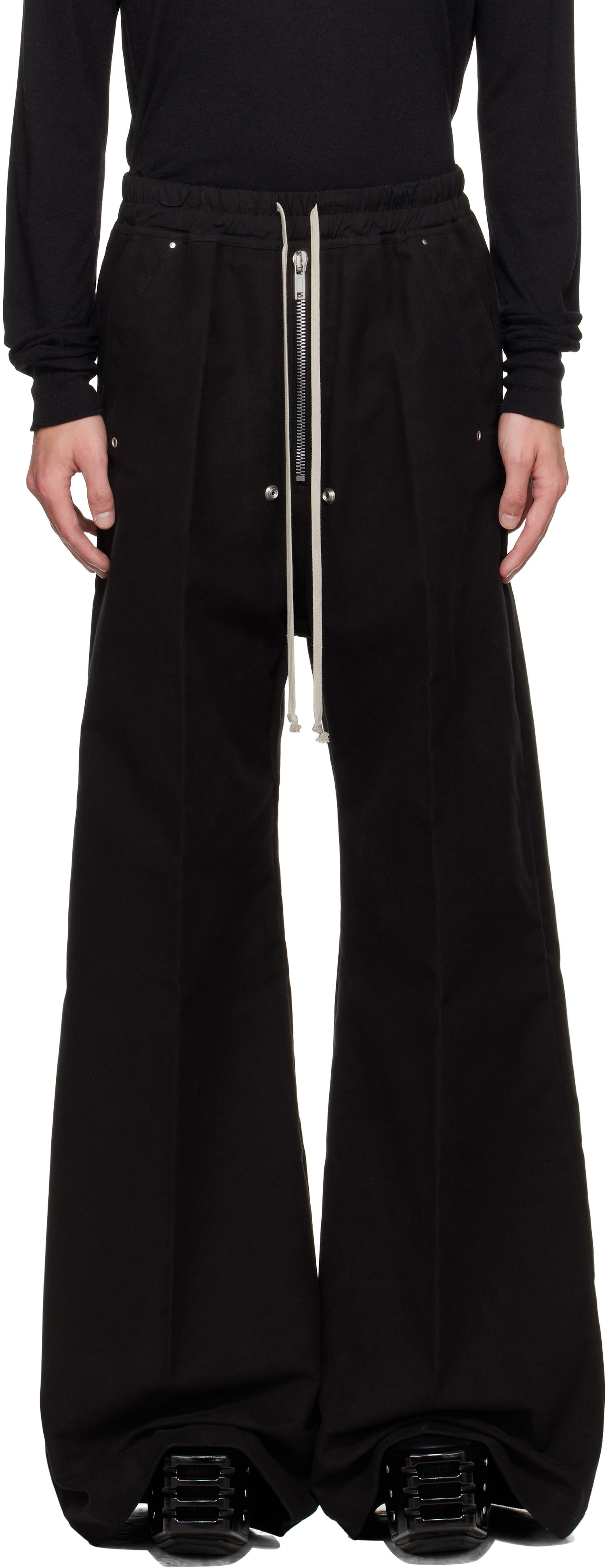 Housut Rick Owens Rick Owens Concordians Wide Bela Trousers Musta | RU02E1366 TB, 0