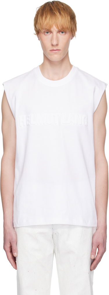 Tankkitoppi Helmut Lang Helmut Lang Embossed Logo Tank Top Valkoinen | P01HM502, 0