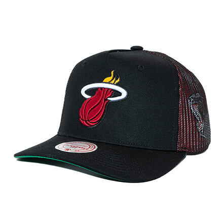 Korkki Mitchell & Ness Mitchell & Ness NBA Tremor Trucker Snapback Hat Miami Heat Musta | HT11505-MHEBLCK