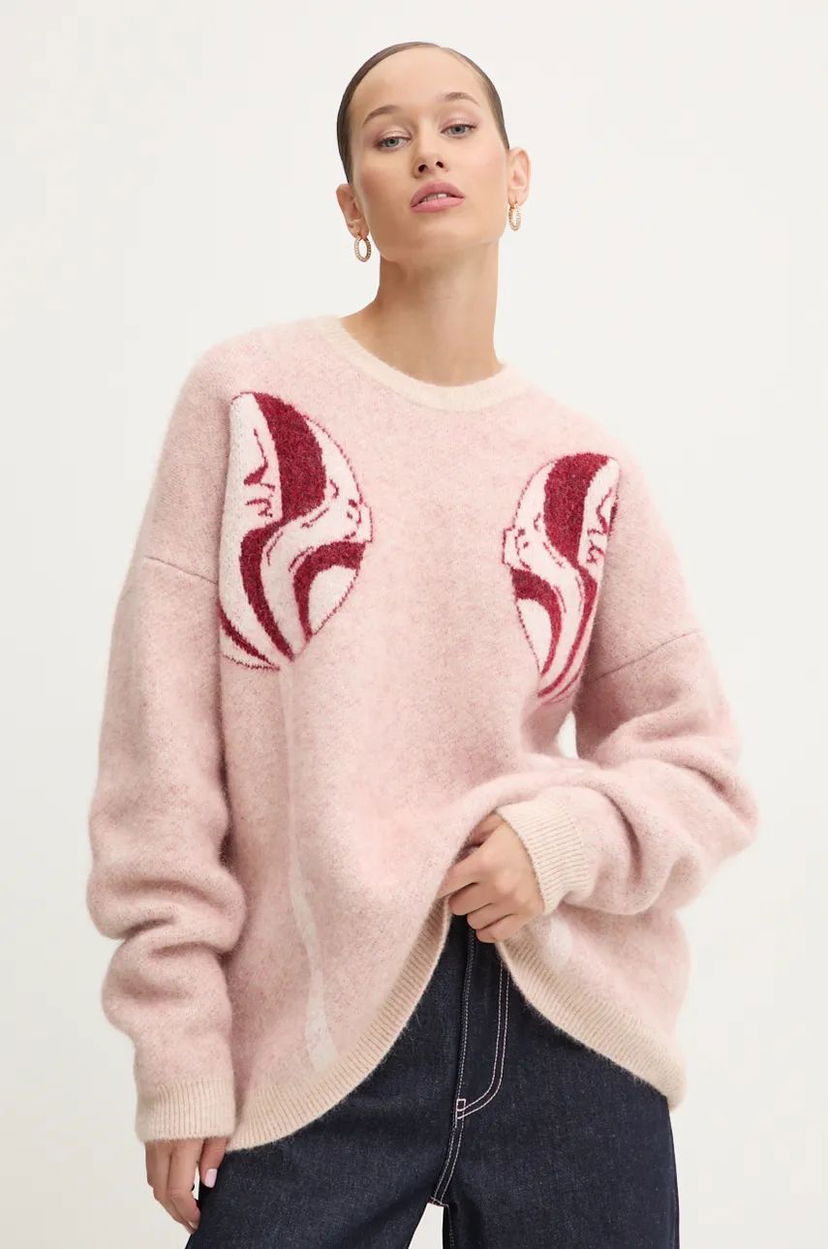 Villapaita Fiorucci Fiorucci Warm Knitted Sweater Vaaleanpunainen | U01FMKSW255KN11MU01