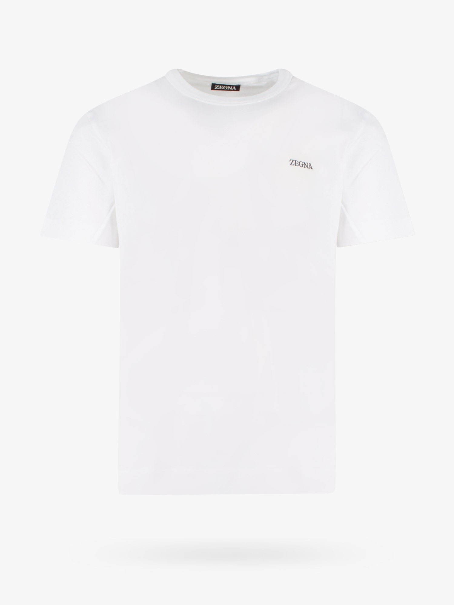 T-paita ZEGNA Men's White Crew Neck T-Shirt Valkoinen | E7360A5B760N00, 0