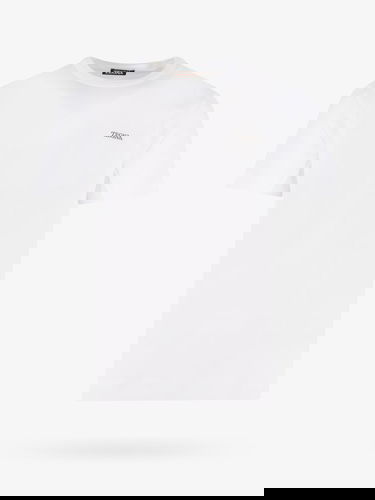 T-paita ZEGNA Men's White Crew Neck T-Shirt Valkoinen | E7360A5B760N00, 0