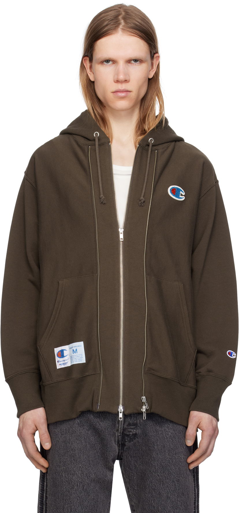 Huppari UNDERCOVER Undercover Champion Edition Zip Hoodie Ruskea | UC1E4811
