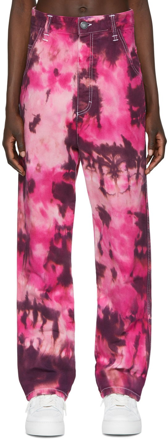 Jeans AMI Tie-Dye Carpenter Jeans Violetti | UTR102.631