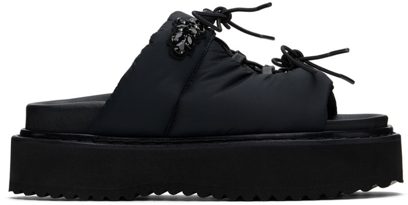 Asusteet Simone Rocha Simone Rocha Platform Ghillie Sandals Musta | SLD50B 0798