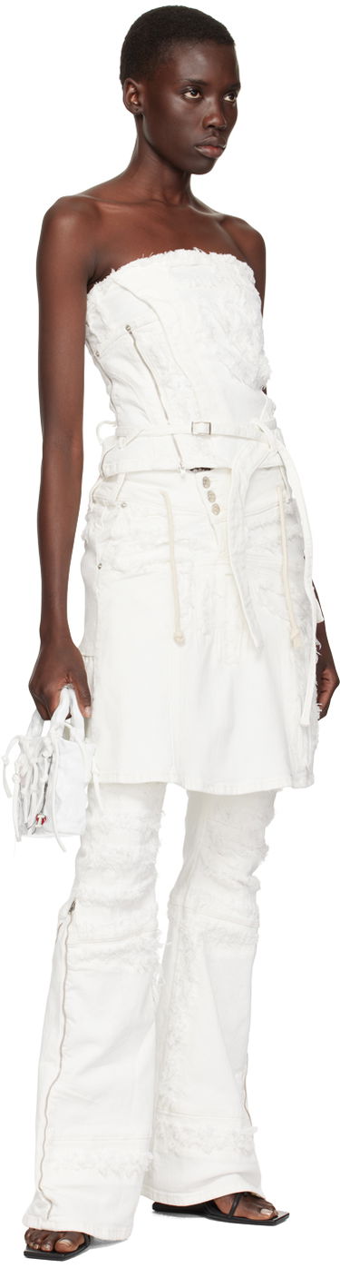 Tankkitoppi Ottolinger Ottolinger Belt Denim Tank Top Valkoinen | 1704801, 3