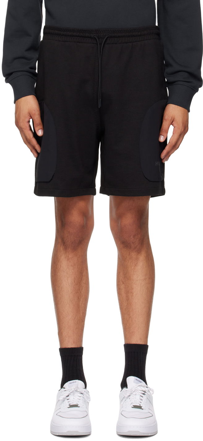Shortsit BOSS Hugo Black Drawstring Shorts Musta | 50516684