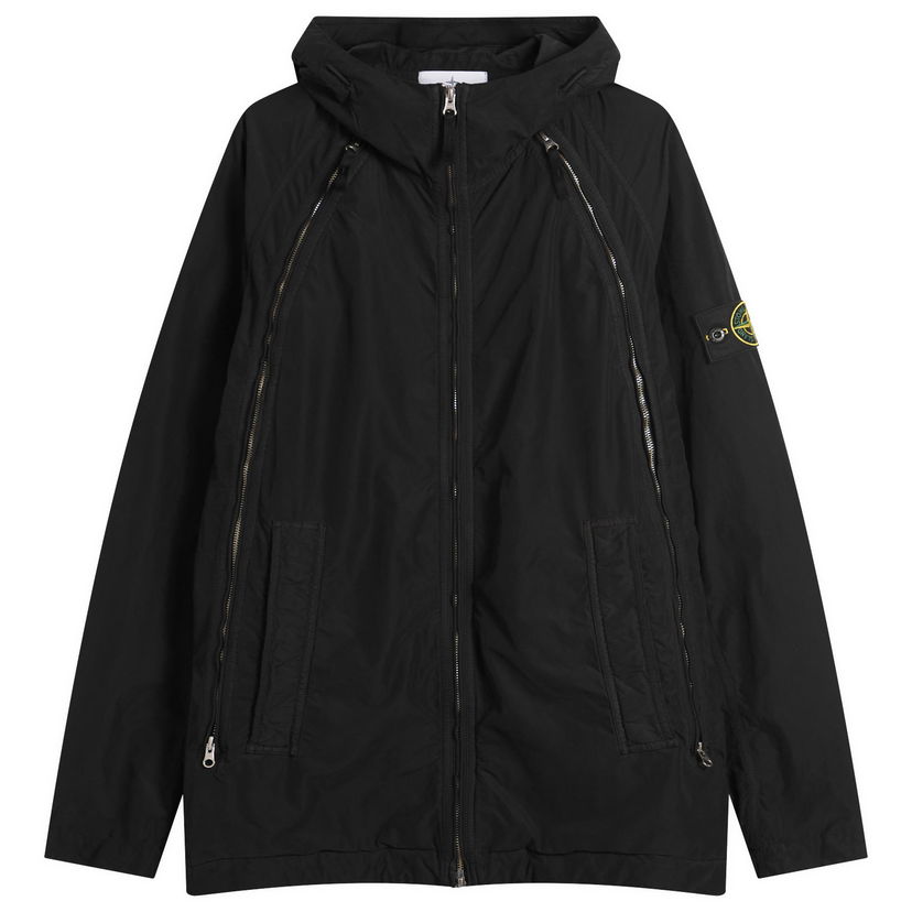 Takki Stone Island David Light-TC Hooded Jacket, Size Large Musta | K2S15Q100013-V0029
