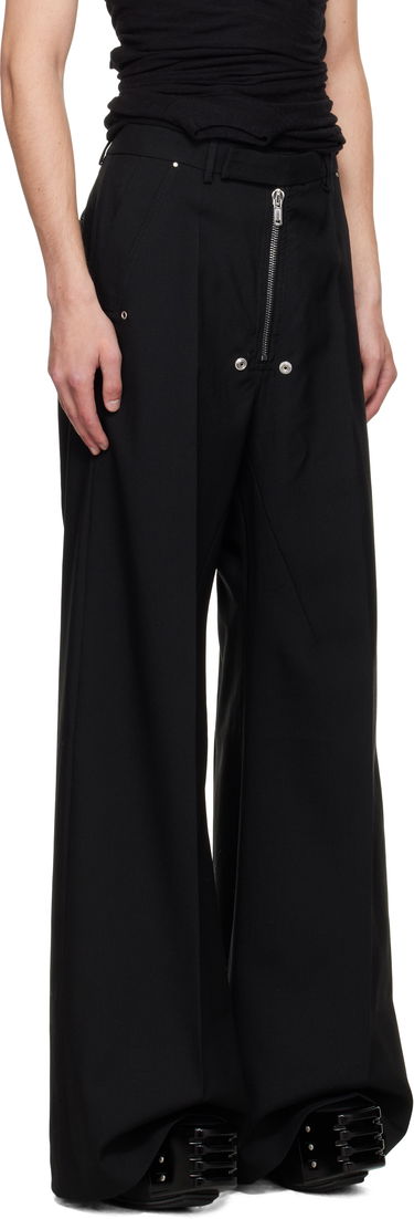 Housut Rick Owens Rick Owens Concordians Wide Bela Tailored Trousers Musta | RU02E1354 WGP, 1