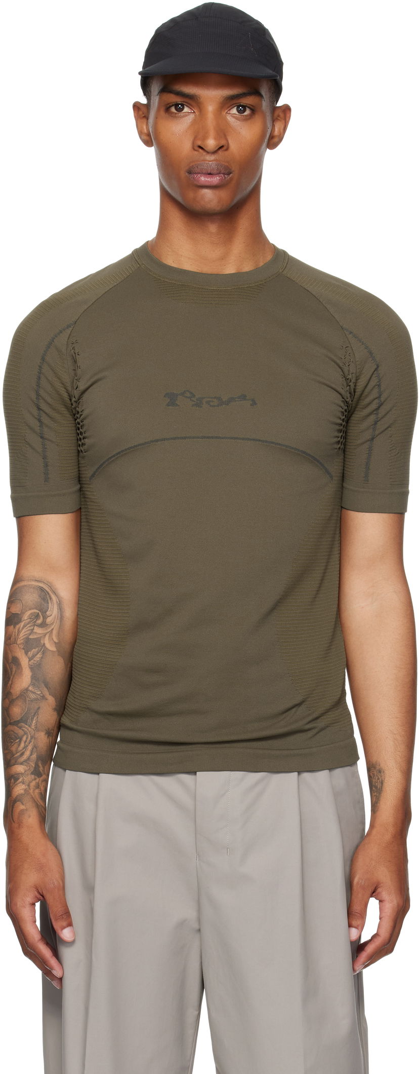 T-paita ROA ROA Seamless T-Shirt Vihreä | RBMW0438YA62