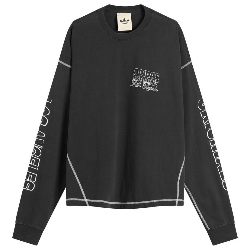 T-paita adidas Originals OG LA Long Sleeved T-Shirt Musta | JX6140