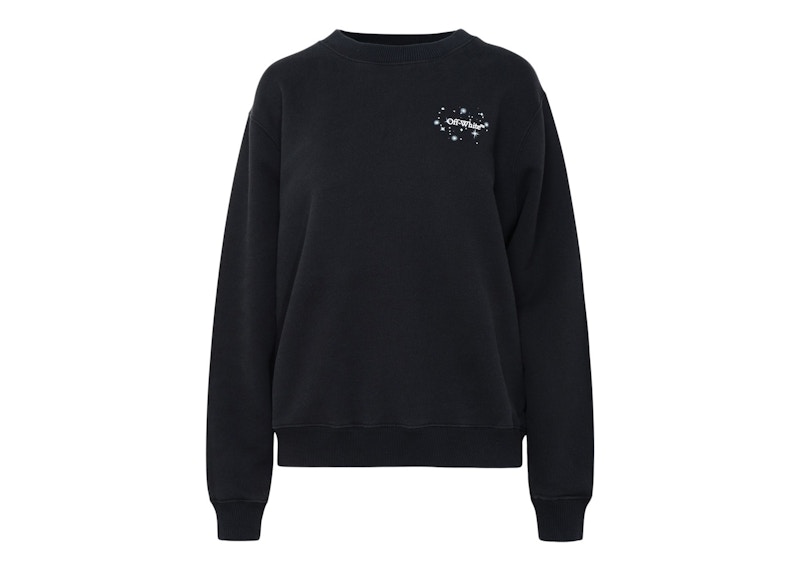Huppari Off-White Cotton Sweatshirt Black Musta | OWBA055F23JER0041001