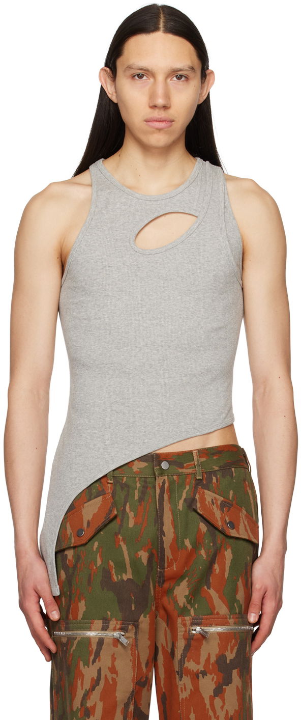Tankkitoppi Dion Lee Cutout Asymmetric Tank Top Harmaa | C3129S23
