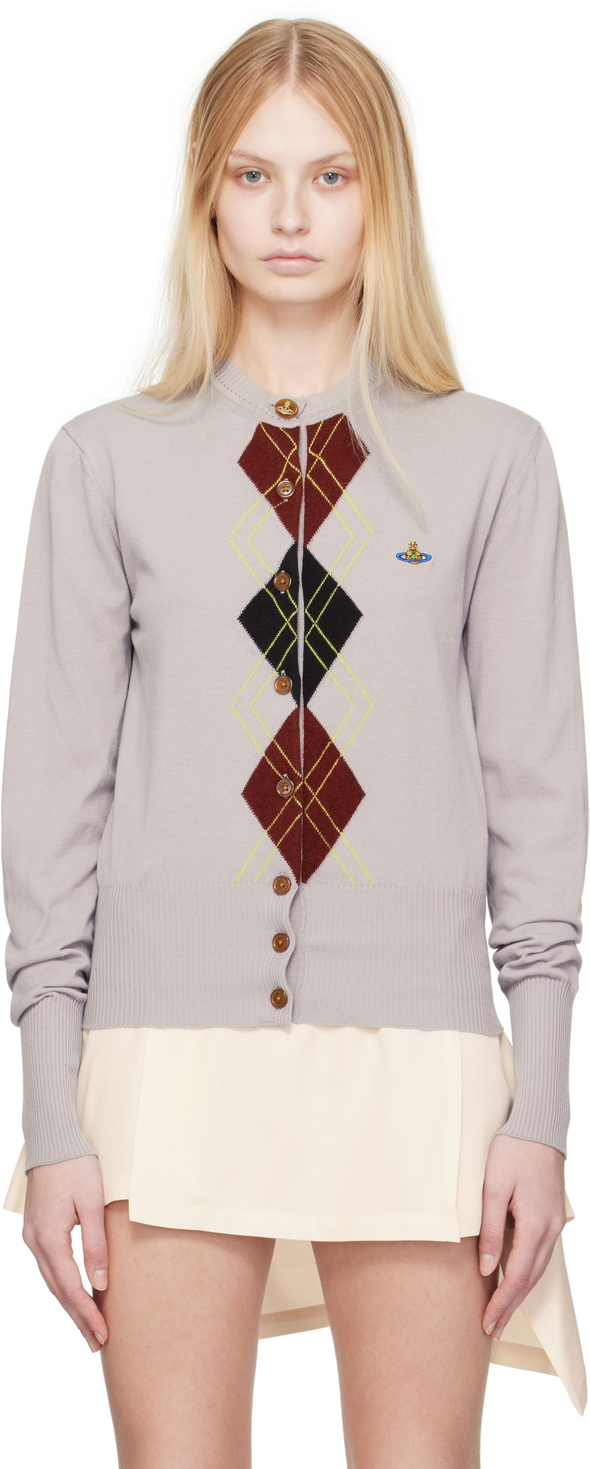 Villapaita Vivienne Westwood Vivienne Westwood Argyle Cardigan Harmaa | 1803005R-Y003D-