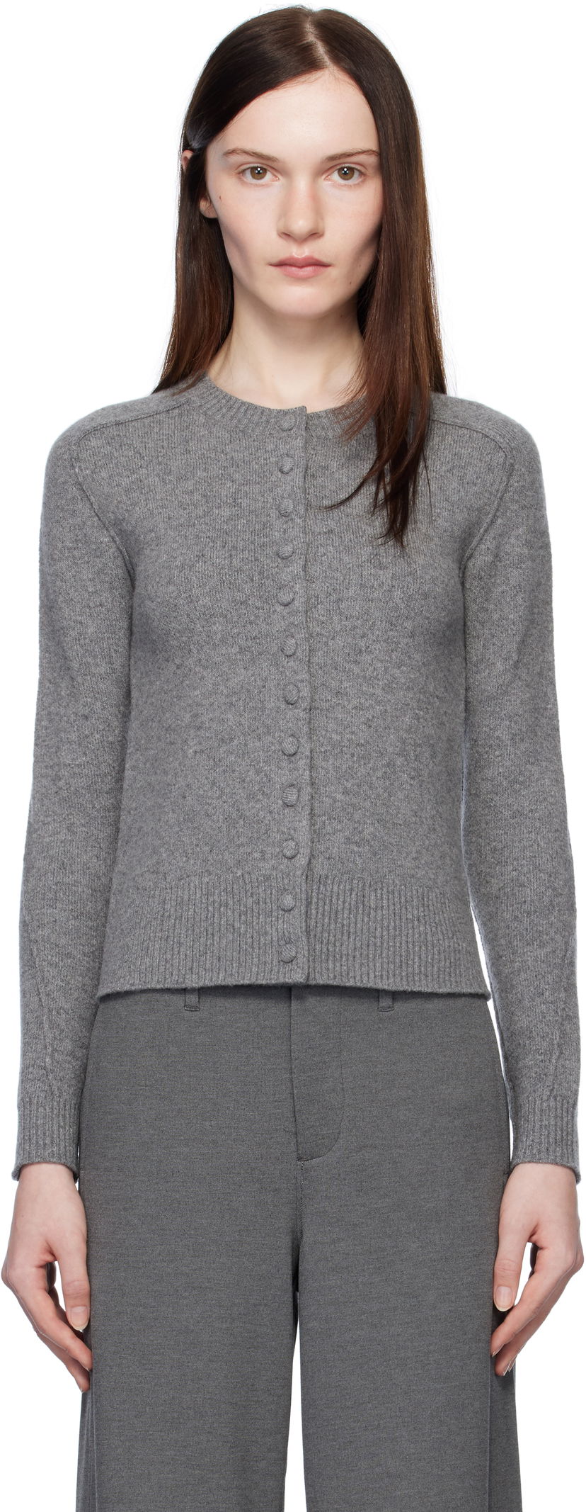 Villapaita rag & bone Bridget Wool Cardigan Harmaa | WAS24H007MM07