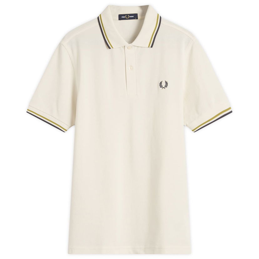 Poolopaita Fred Perry Fred Perry Twin Tipped Polo Shirt, Size Large Valkoinen | M3600-46A