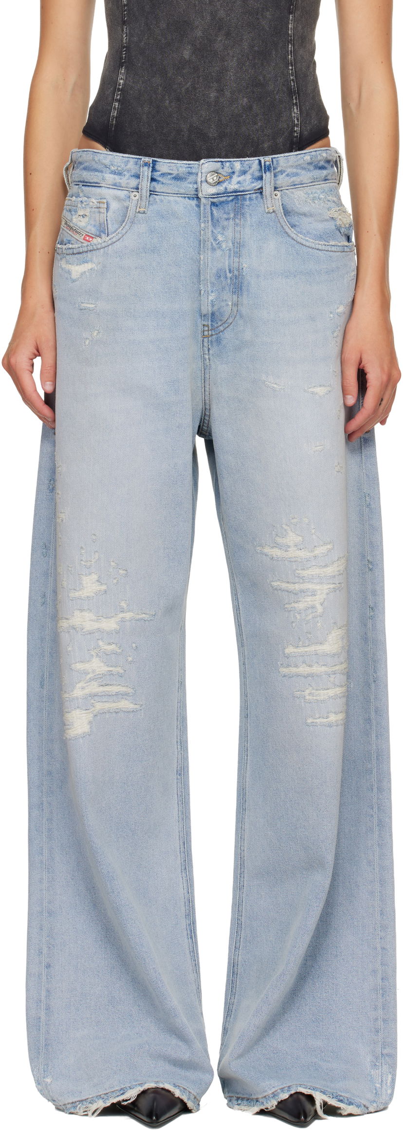 Jeans Diesel Relaxed Distressed Wide-Leg 1996 D-Sire Jeans Sininen | A06925 09M53