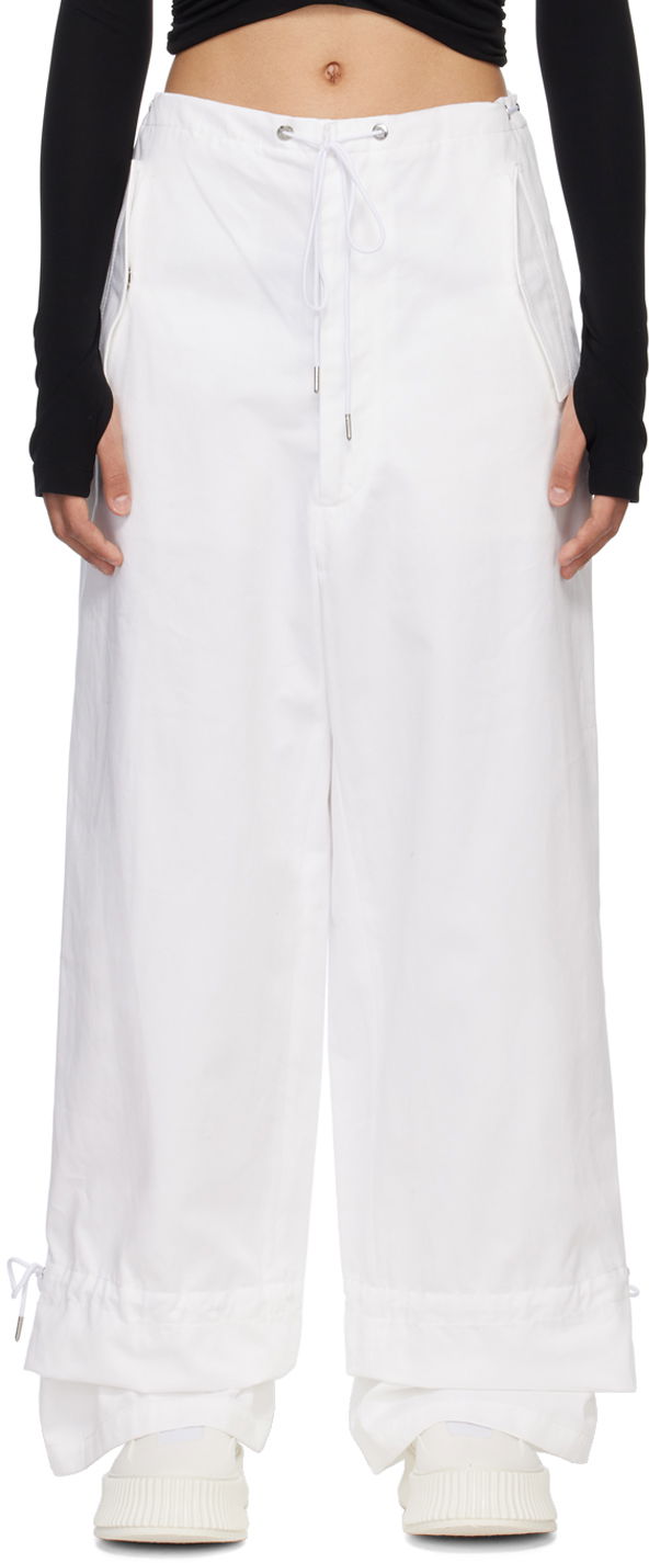 Cargo housut Dion Lee Dion Lee Eyelet Tie Trousers Valkoinen | A2273R22