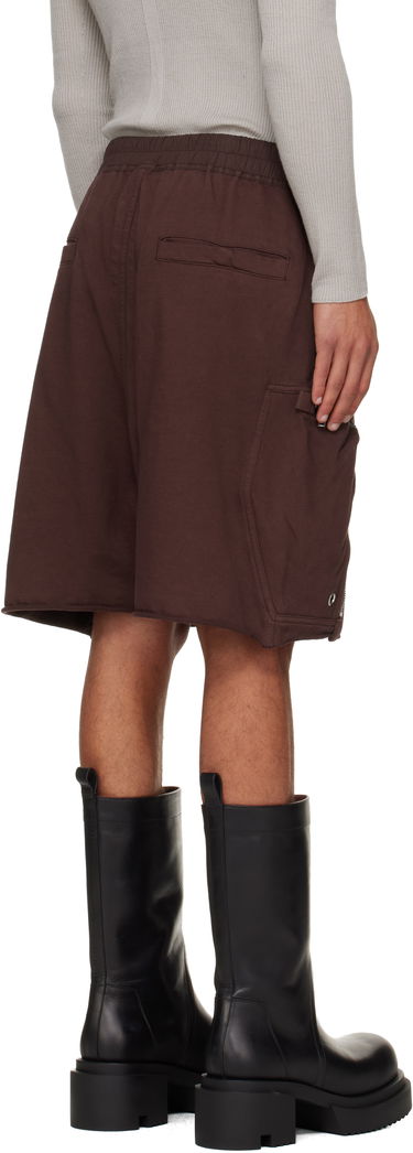 Shortsit Rick Owens Rick Owens DRKSHDW Concordians Bauhaus Drawstring Zipped Cargo Shorts with Raw Hem Ruskea | DU02E7389 RIG, 2