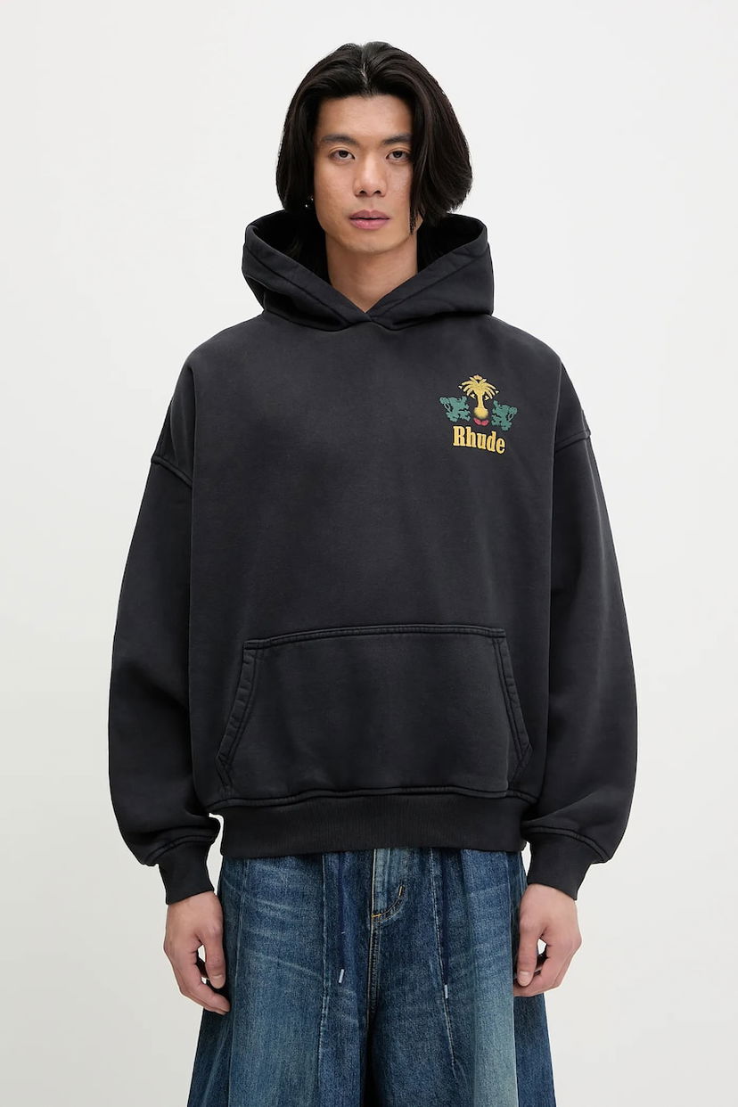 Huppari Rhude Rhude Tabaco Graphic Hoodie Musta | RHSS25HO03012