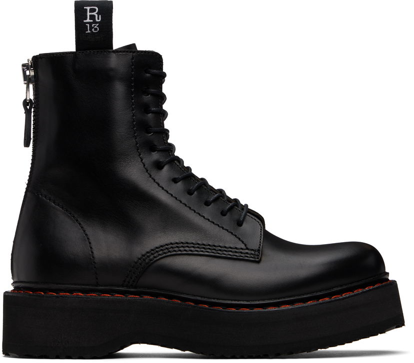 Vaatteet R13 R13 Single Stack Boots Musta | R13WS025-S001A