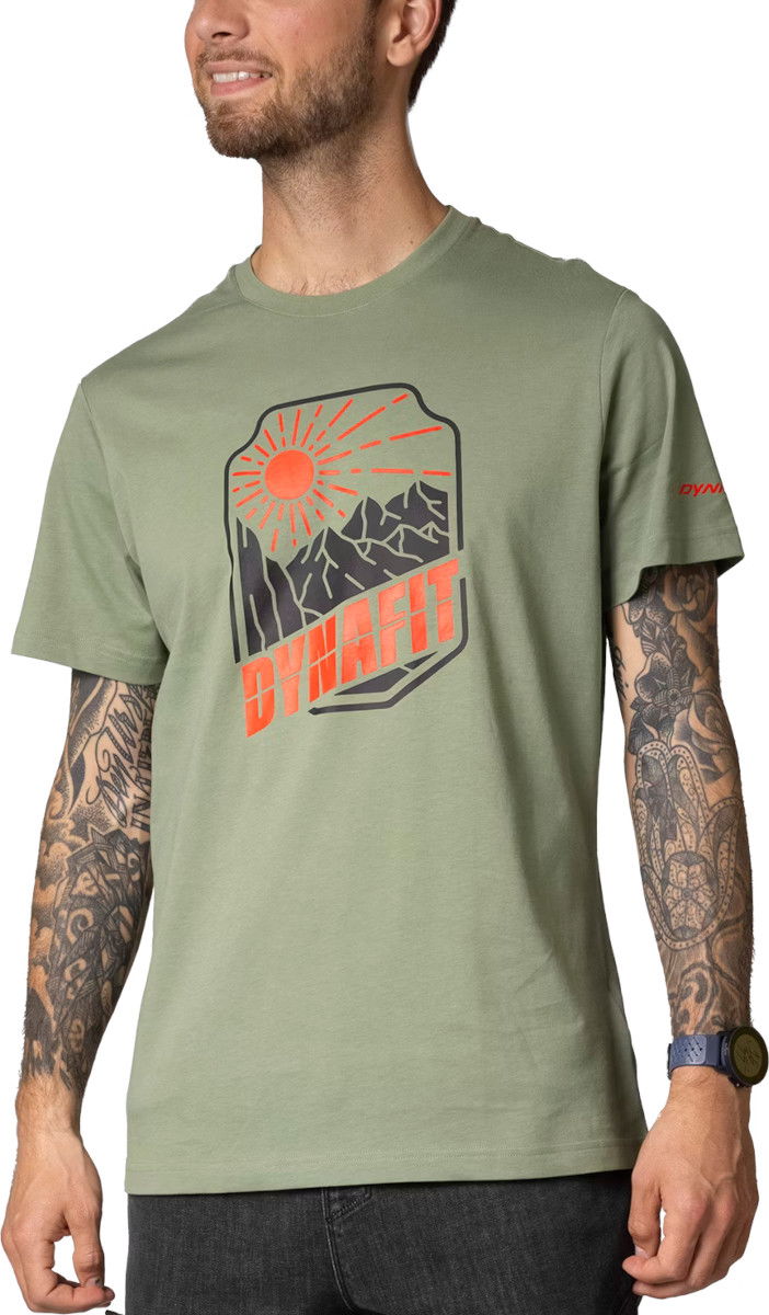 T-paita Dynafit T-Shirt With Print Short Sleeve Vihreä | 08-0000070998-5291