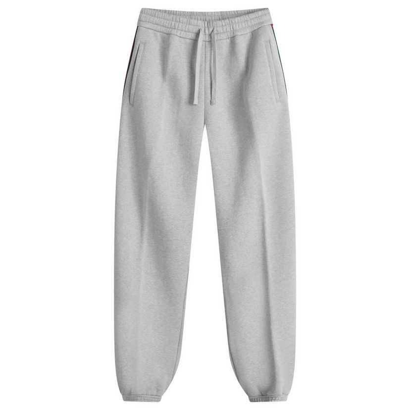 Verryttelyhousut Gucci Gucci Tape Brushed Cotton Sweatpants, Size Large Harmaa | 768447-XJG2X-1160