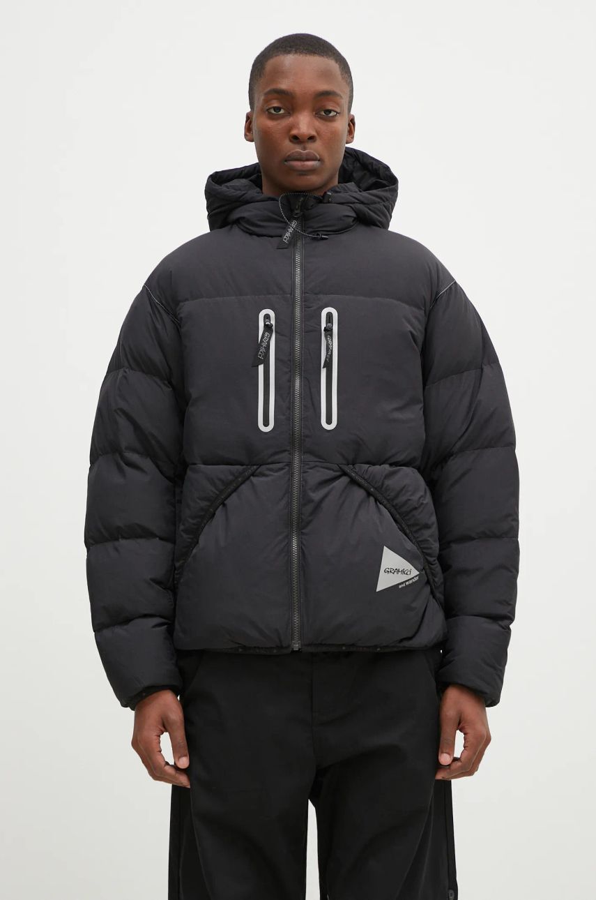 Puffer takki GRAMICCI Hooded Down Jacket Musta | GUJ4.F3000.M, 0