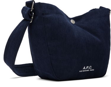 Olkalaukku A.P.C. A.P.C. Journal Small Corduroy Satchel Tummansininen | PSALI-M67010, 1
