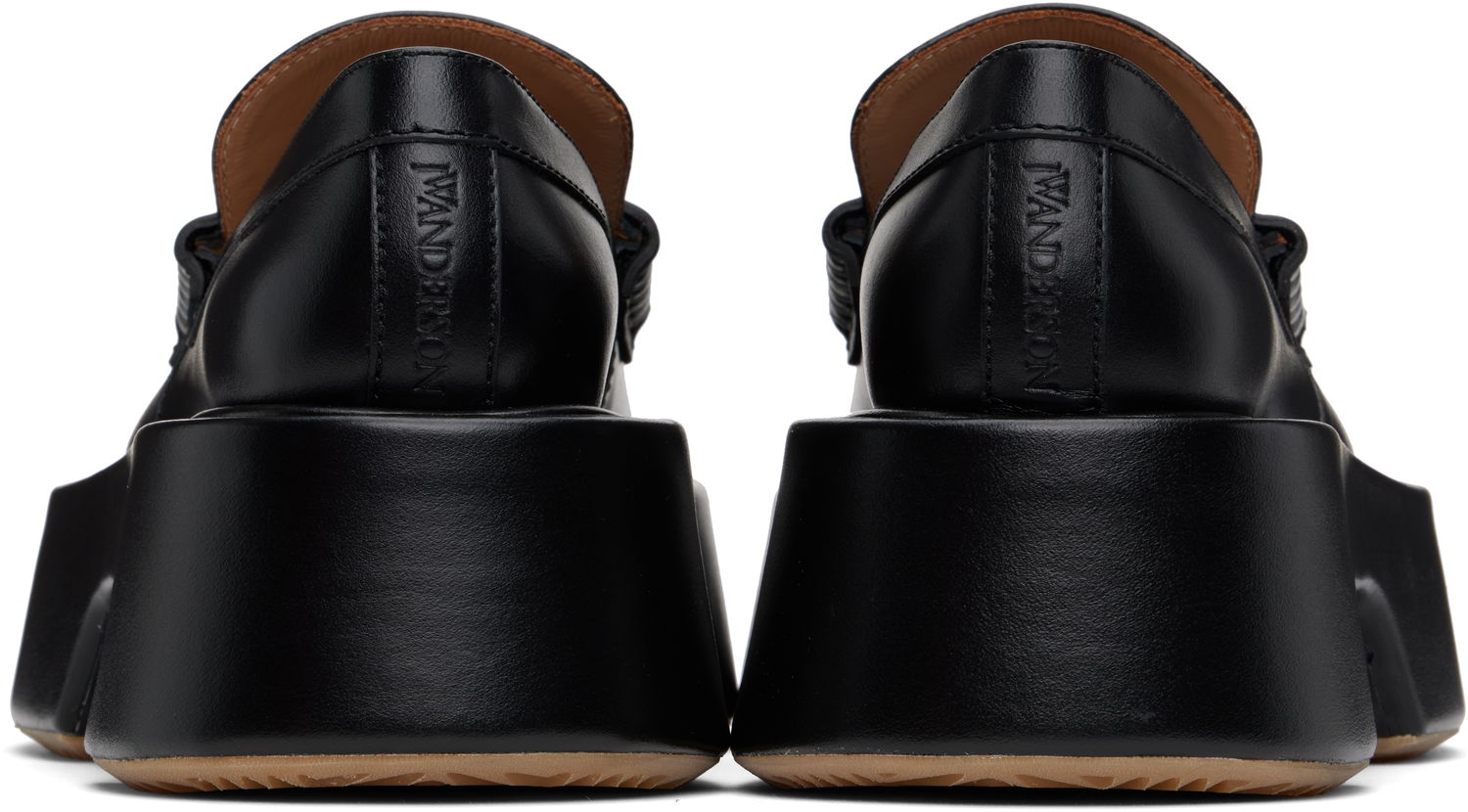 Vaatteet JW Anderson JW Anderson Leather Platform Loafers Musta | FW0169-LA0020, 1