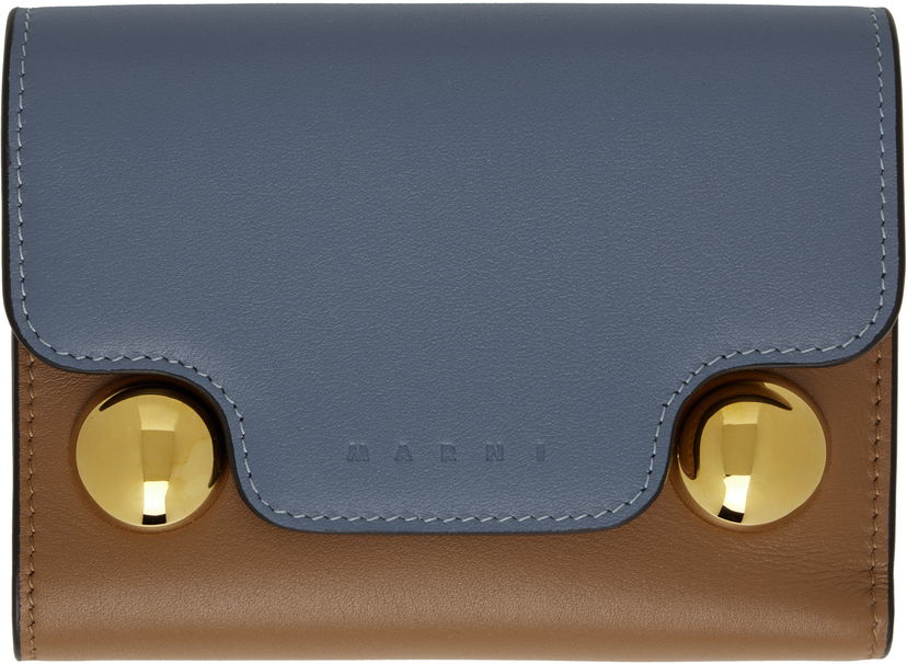 Lompakko Marni Marni Trunkaroo Trifold Leather Wallet Ruskea | PFMO0109U3 P6948