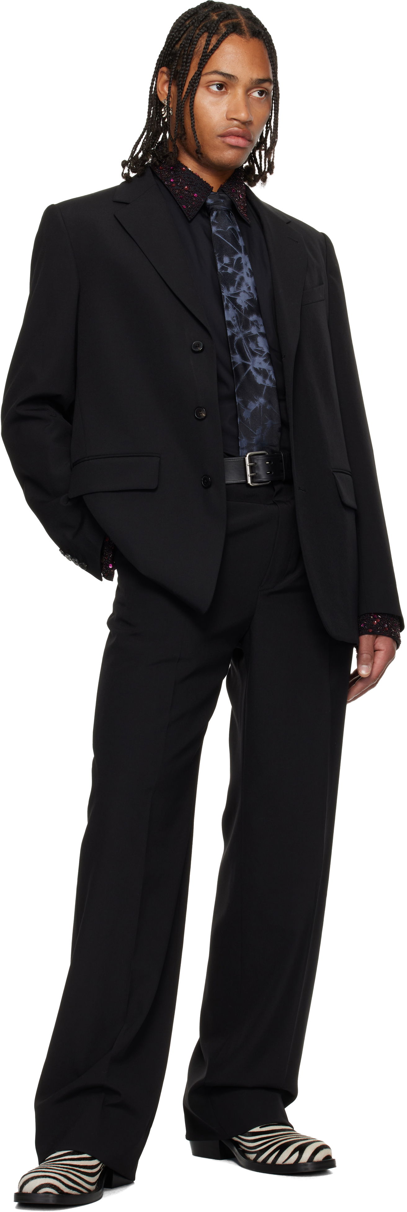 Vyöt Dries Van Noten Dries Van Noten Leather Belt Musta | 252-021401-102, 1