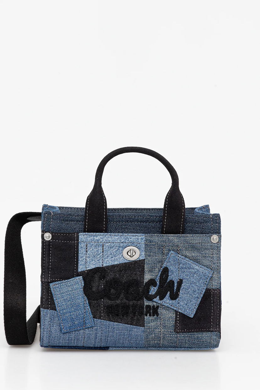 Kangaskassi Coach Coach Denim Patchwork Tote Bag Sininen | CAO32