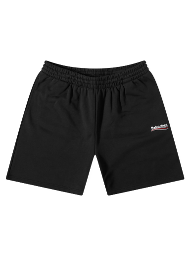 Shortsit Balenciaga Political Campaign Sweat Short Musta | 676137-TKVI9-1070