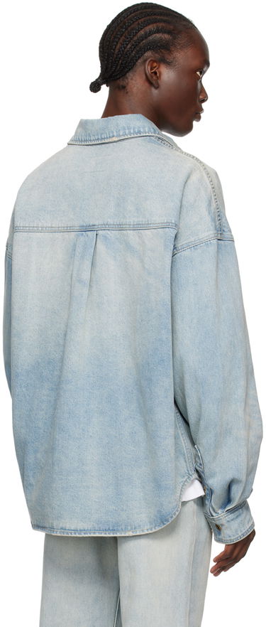 Paita We11done Washed Denim Shirt Sininen | WD-DB2-24-354-U-SK, 2